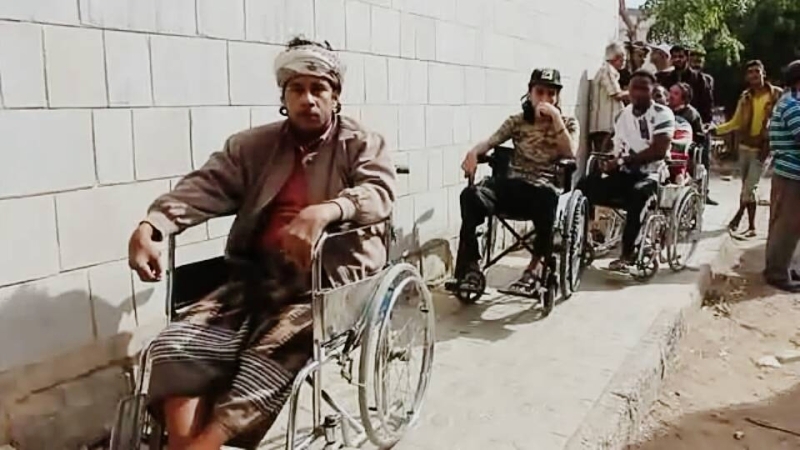 انقلاب الحوثي يفاقم مأساة 4.5 مليون معاق يمني